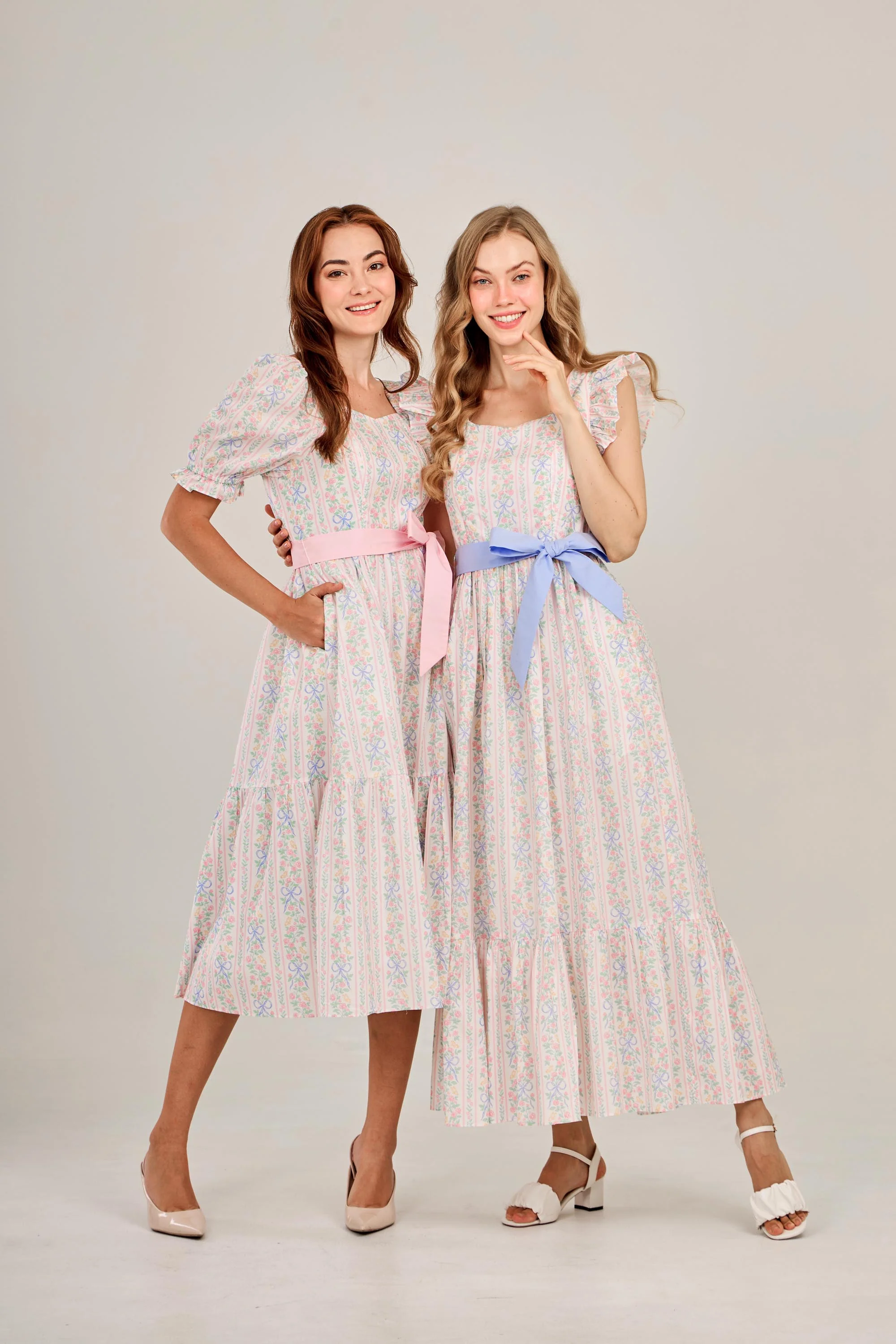 Angela Maxi Dress with Nursing Zippers in Bowtanical Rose Garden - Image 17