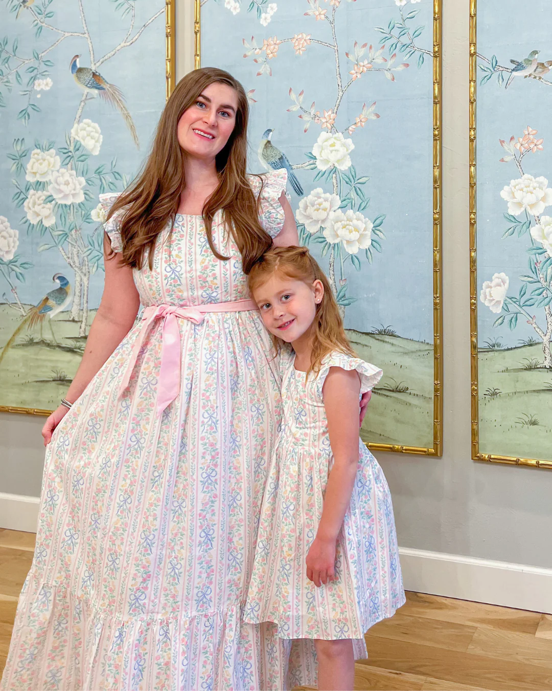 Angela Maxi Dress with Nursing Zippers in Bowtanical Rose Garden - Image 20