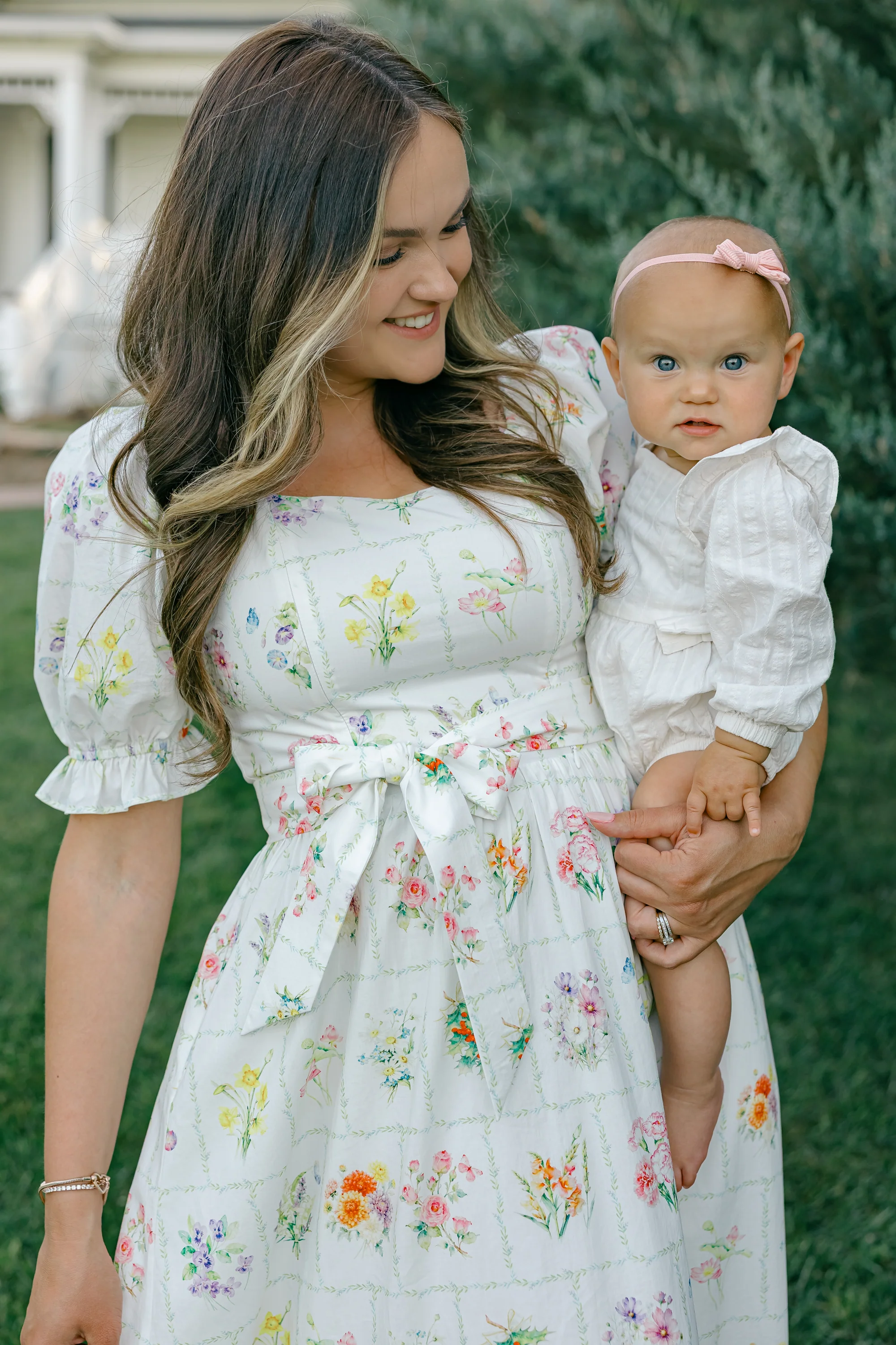 Ann Maxi Dress with Nursing Zippers in Birth Flowers - Image 11
