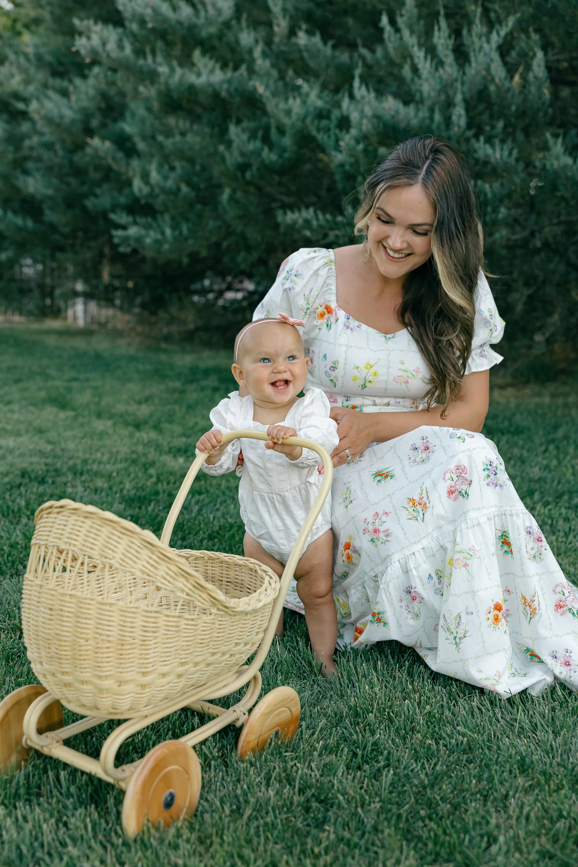 Ann Maxi Dress with Nursing Zippers in Birth Flowers - Image 13