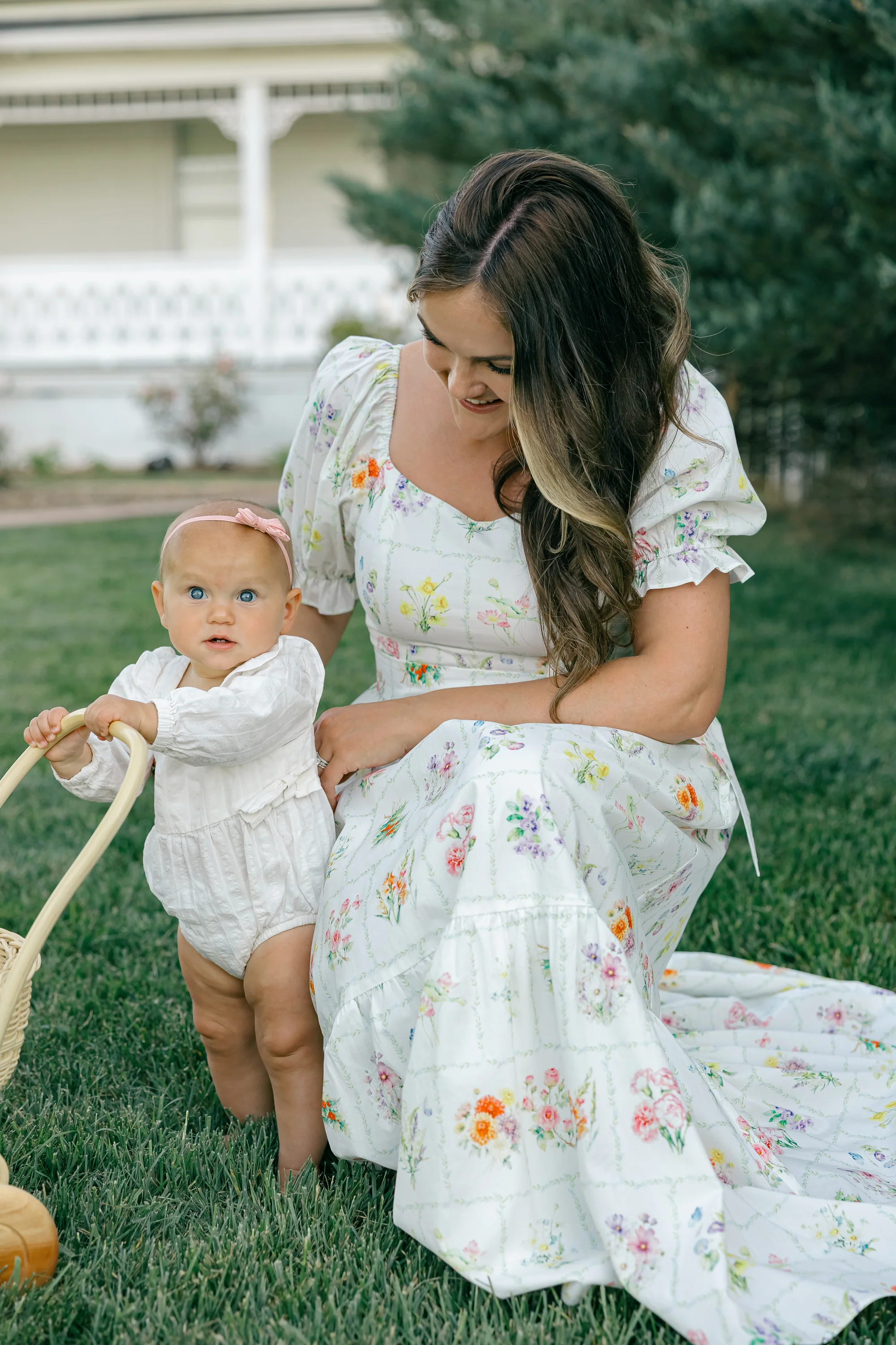 Ann Maxi Dress with Nursing Zippers in Birth Flowers - Image 14