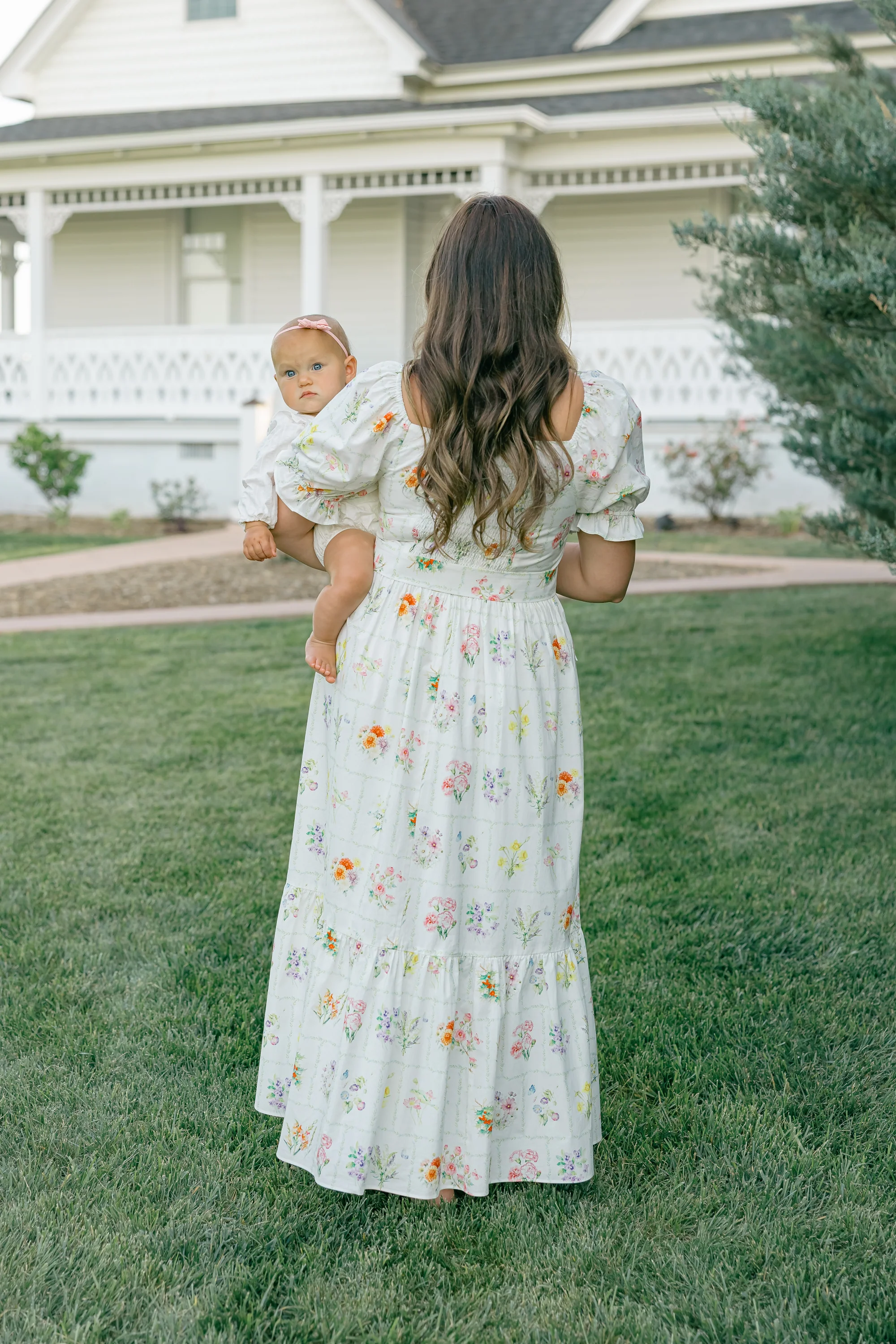Ann Maxi Dress with Nursing Zippers in Birth Flowers - Image 17