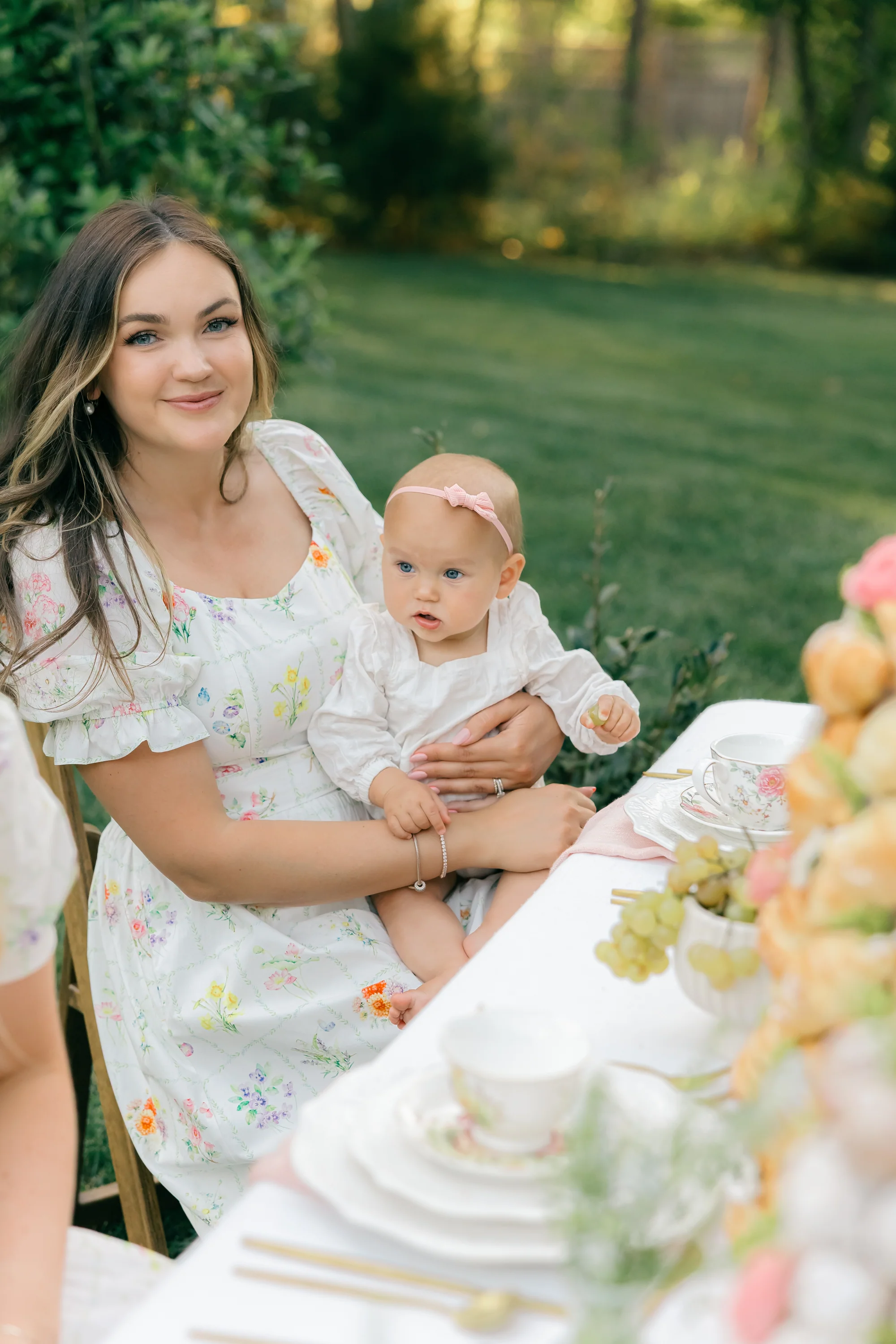 Ann Maxi Dress with Nursing Zippers in Birth Flowers - Image 19