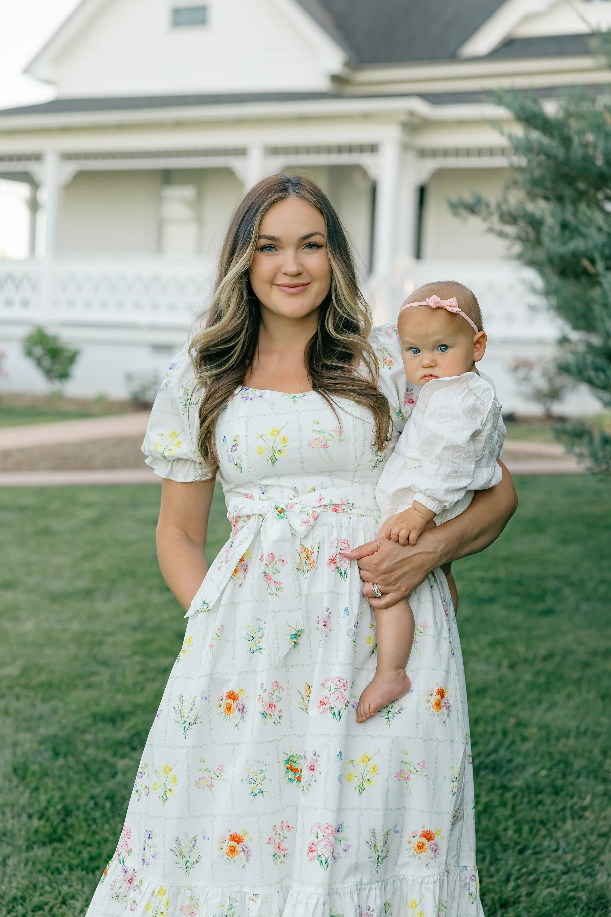 Ann Maxi Dress with Nursing Zippers in Birth Flowers - Image 4