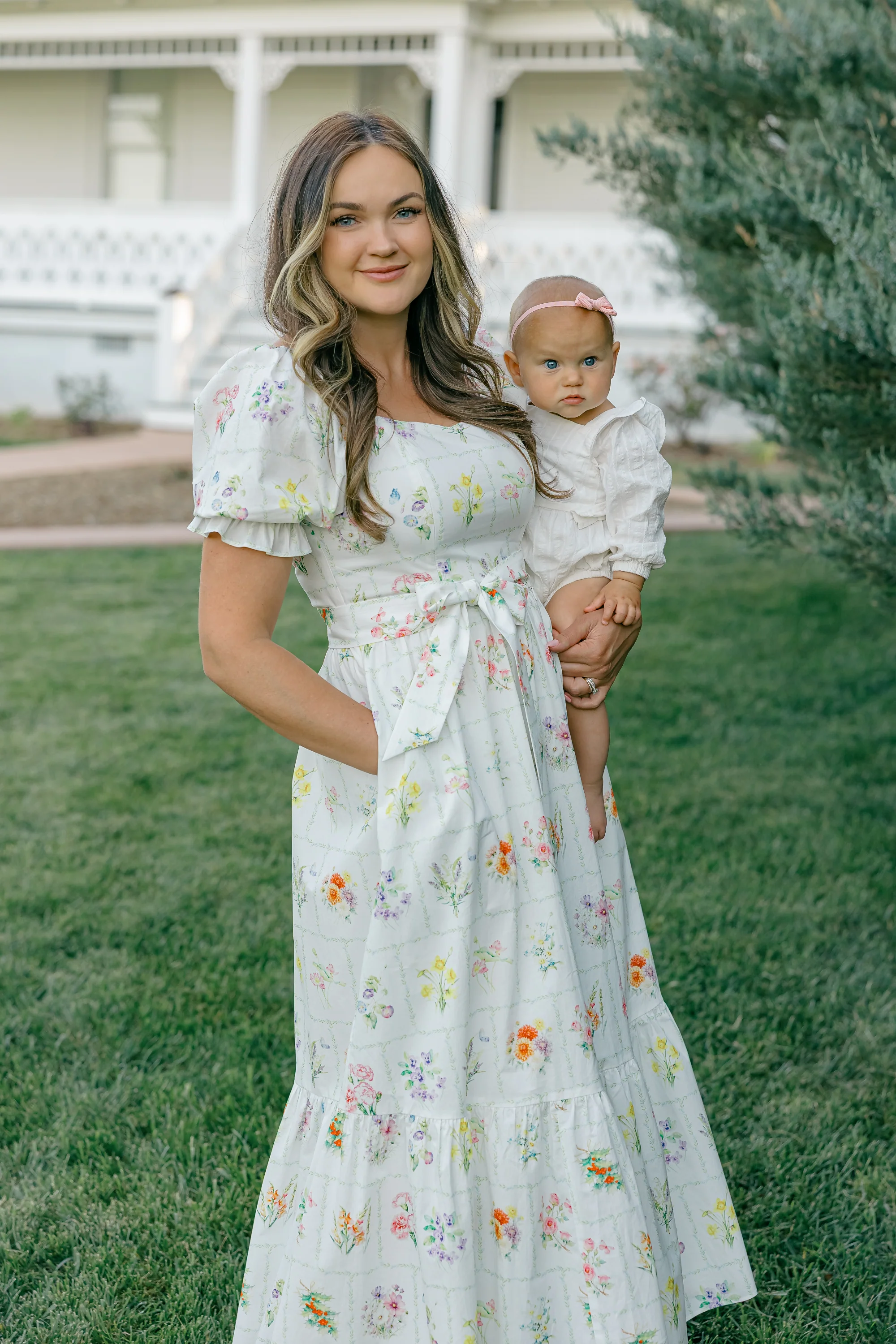 Ann Maxi Dress with Nursing Zippers in Birth Flowers - Image 5