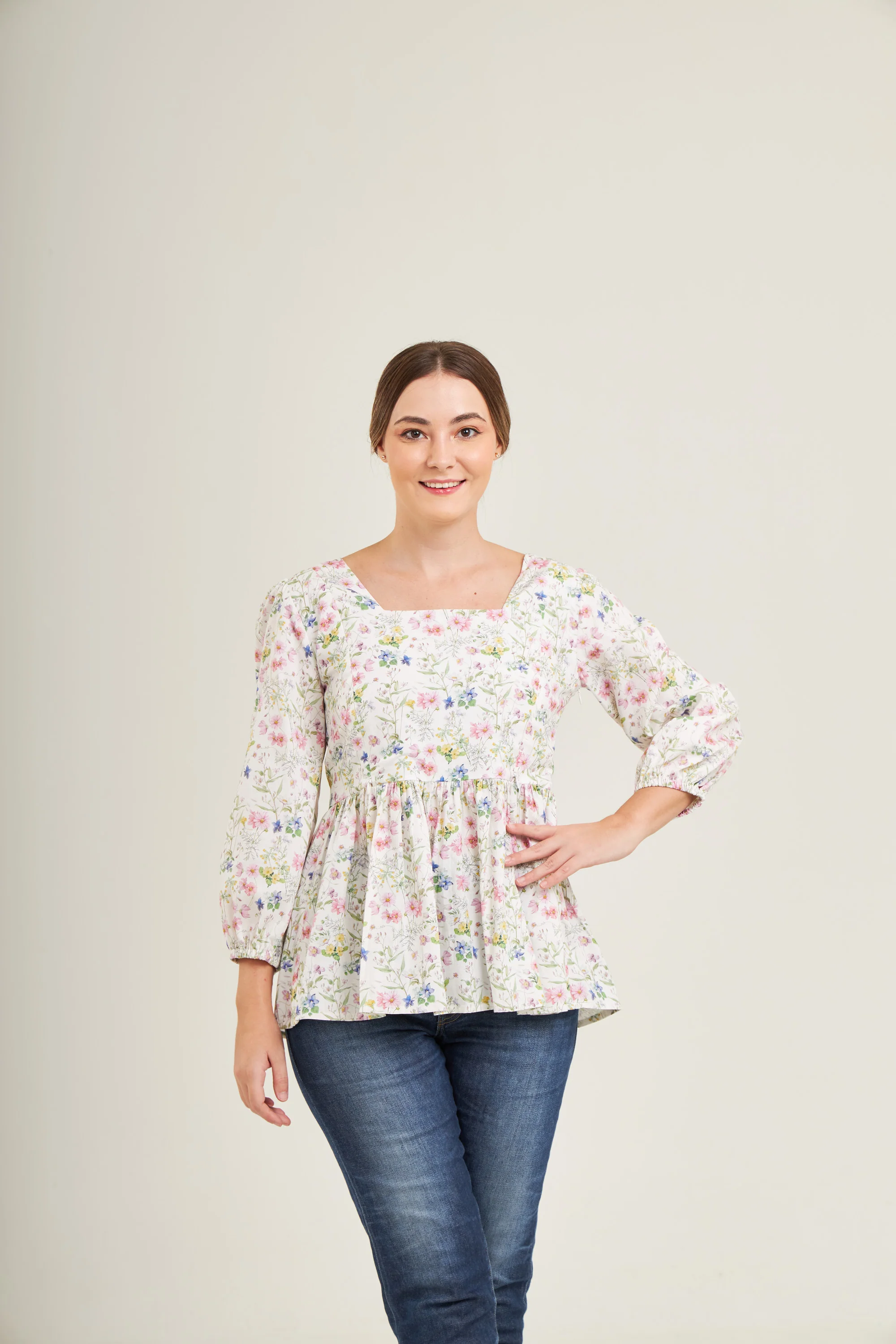 Embrace Cotton Top with Nursing Zippers in Sweet Wildflowers - Image 10