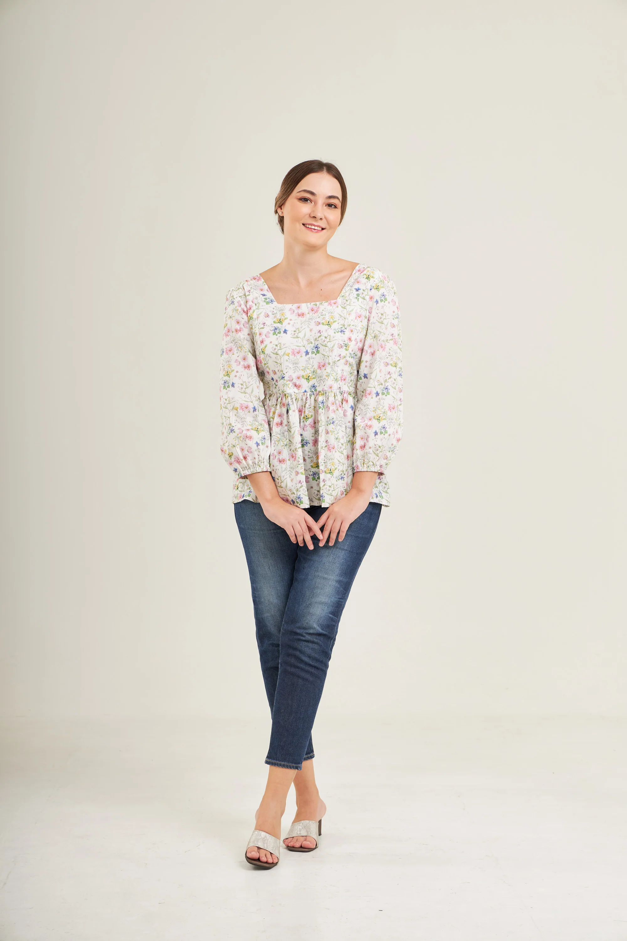 Embrace Cotton Top with Nursing Zippers in Sweet Wildflowers - Image 11