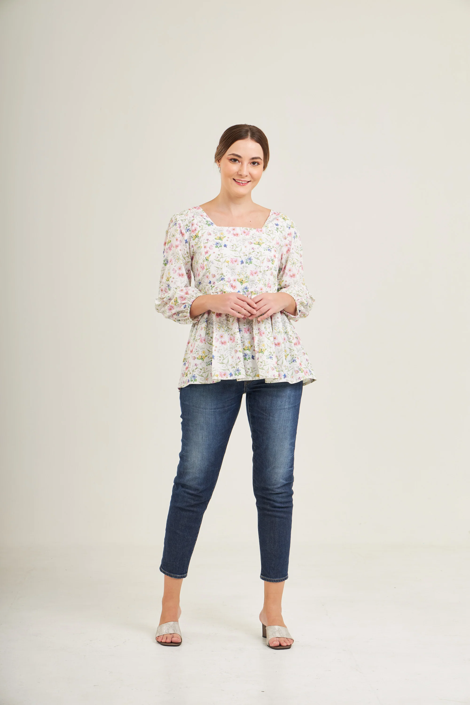 Embrace Cotton Top with Nursing Zippers in Sweet Wildflowers - Image 8