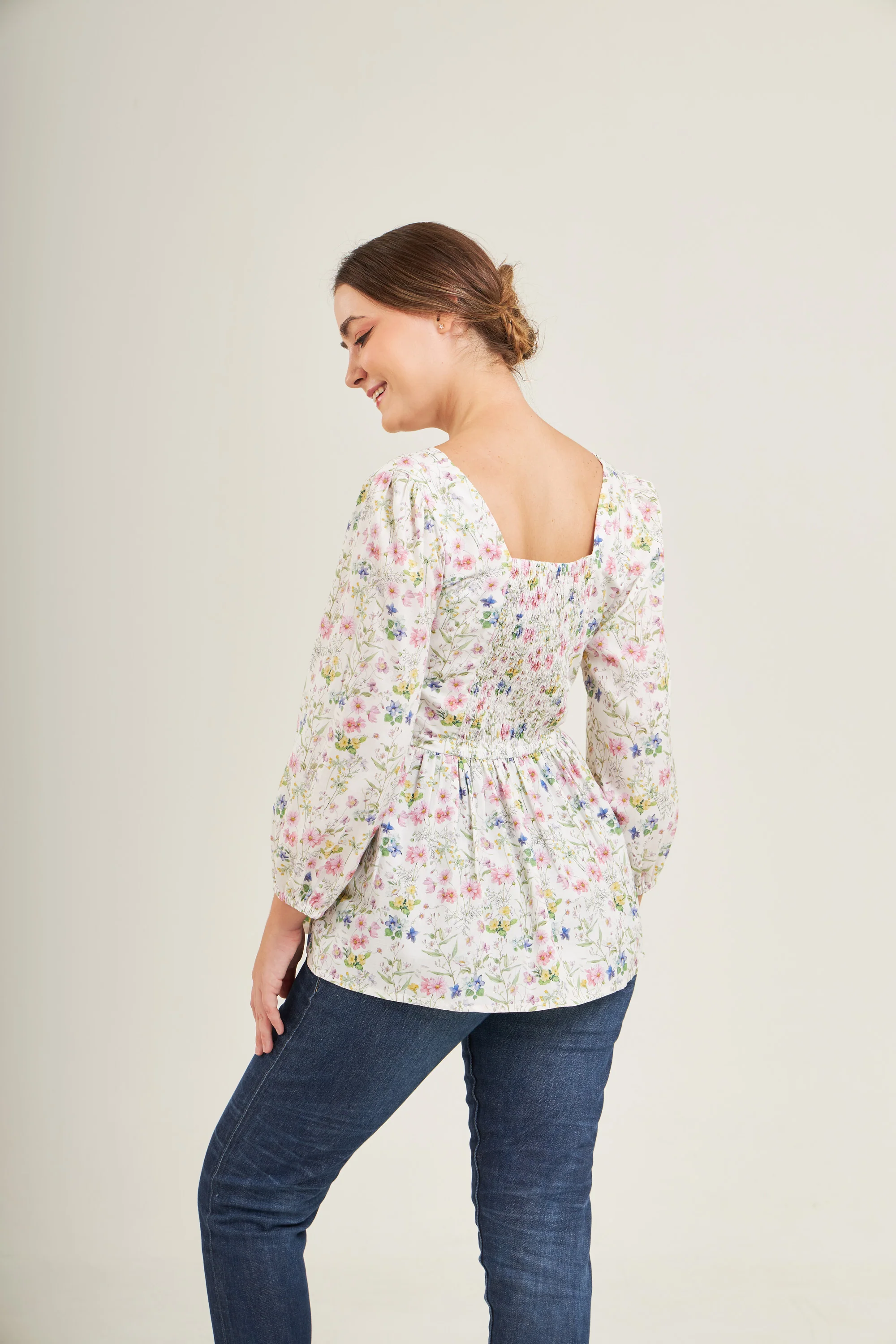 Embrace Cotton Top with Nursing Zippers in Sweet Wildflowers - Image 9