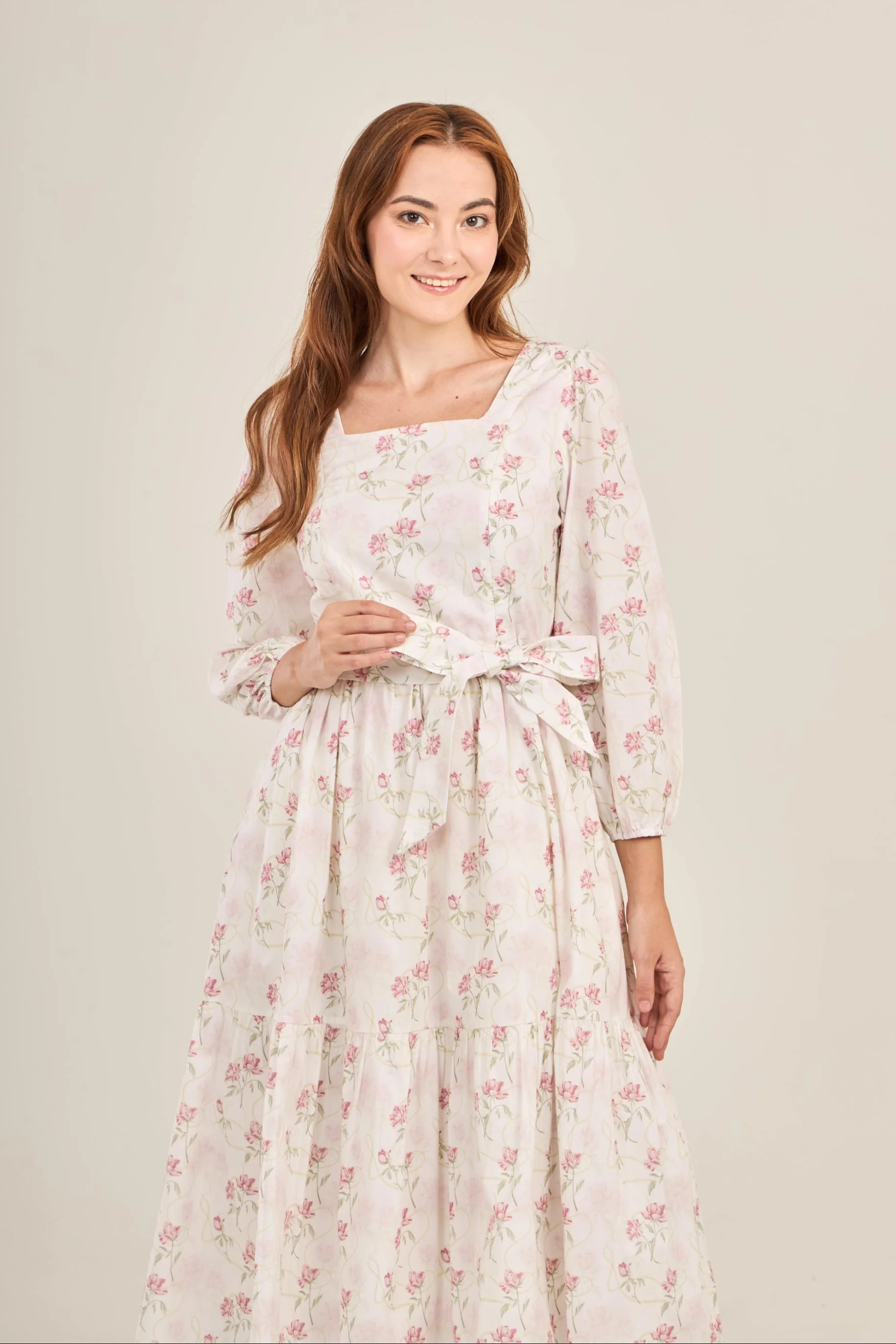 Embrace Dress with Nursing Zippers in Soft Bloom - Image 8