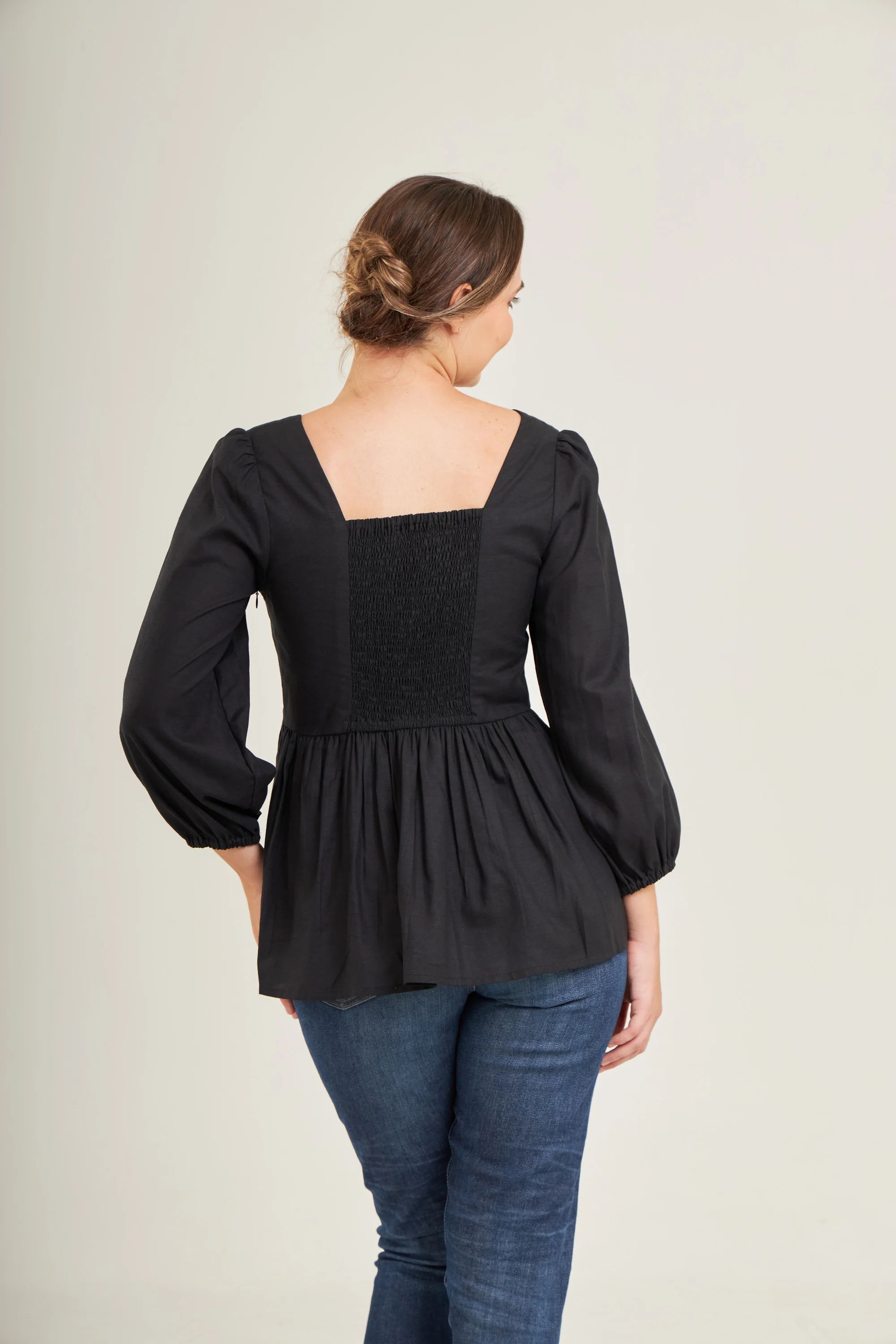 Embrace Cotton Top with Nursing Zippers in Black - Image 13