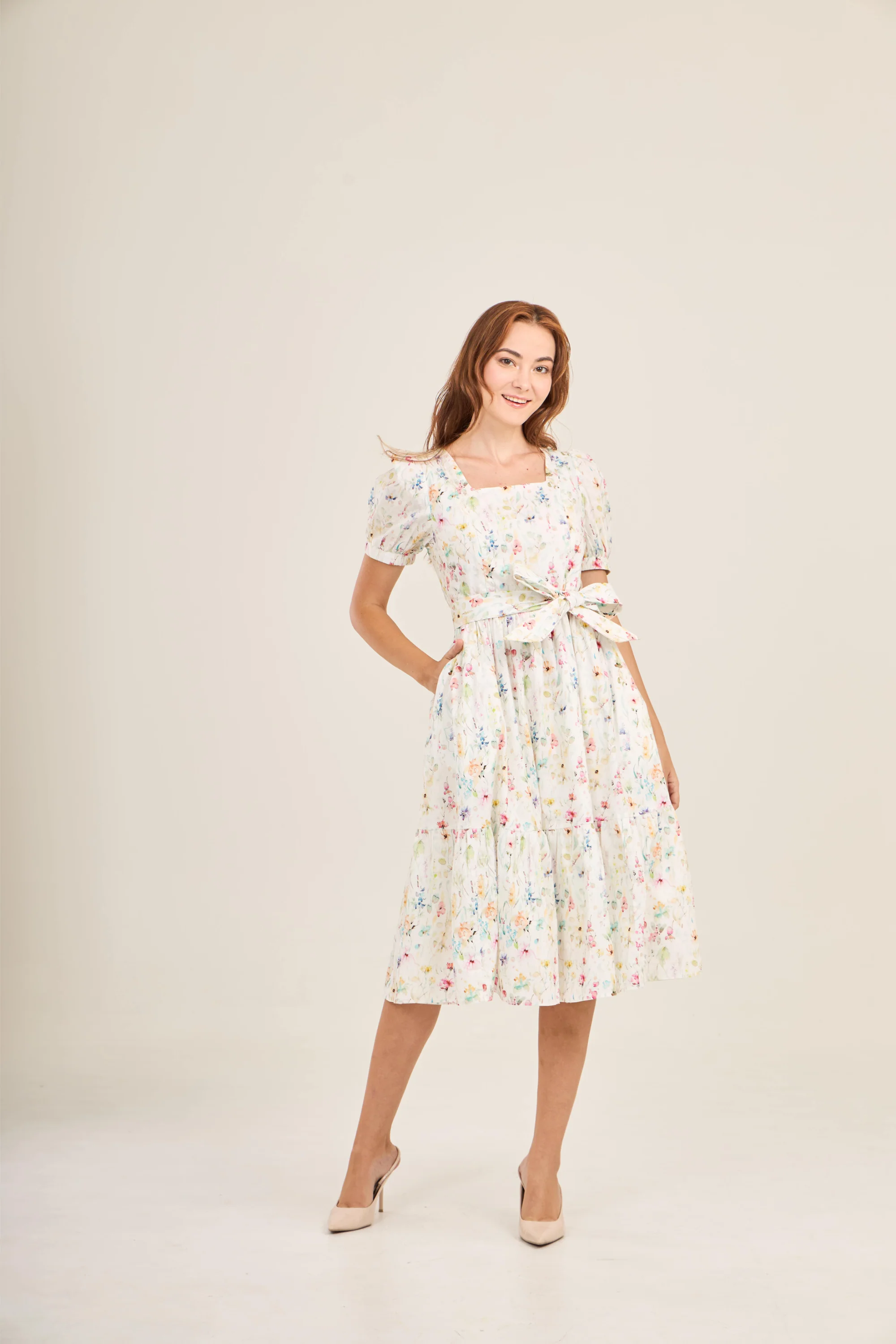 Enchanted Twirl Dress with Nursing Zippers in Wildflowers - Image 12