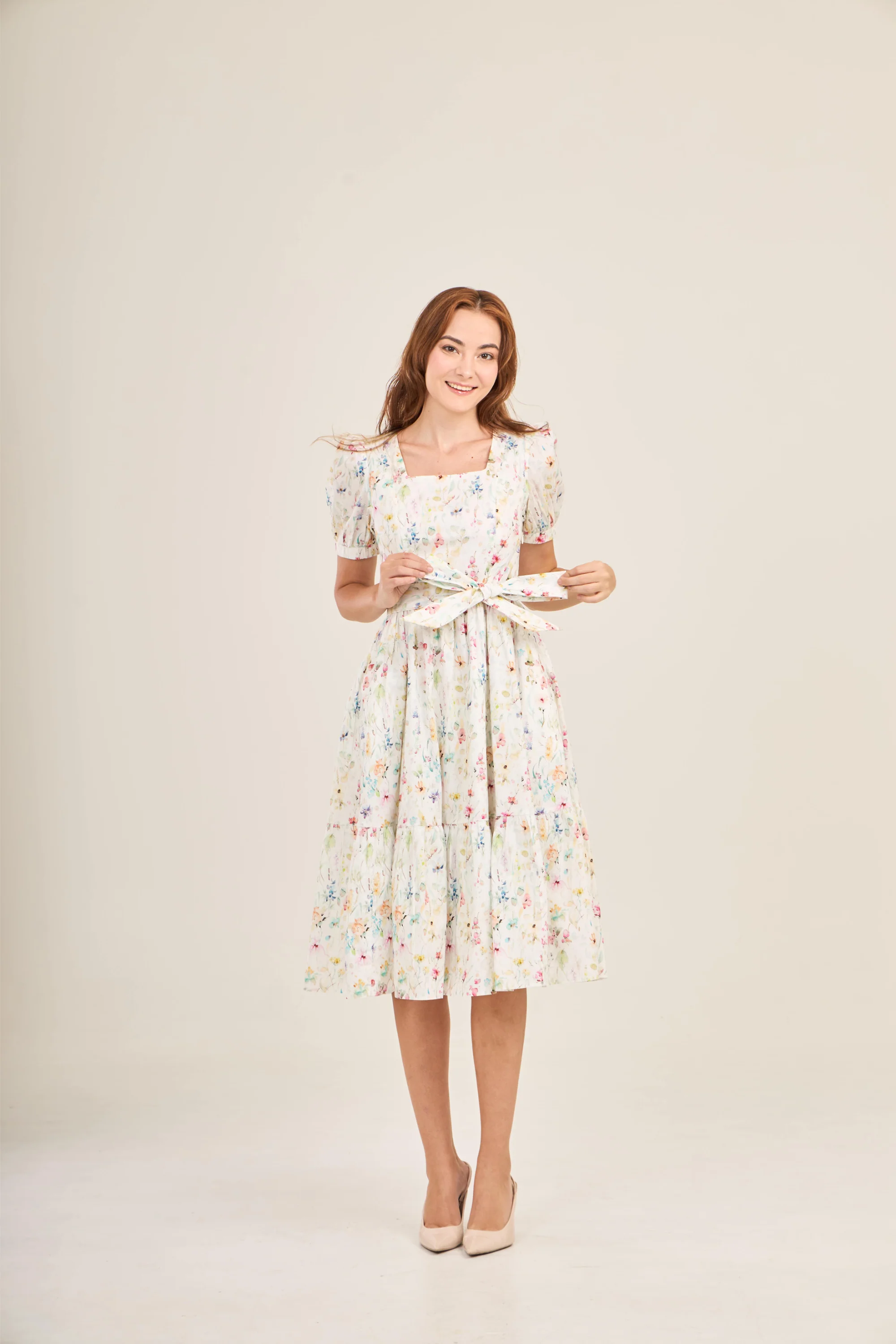 Enchanted Twirl Dress with Nursing Zippers in Wildflowers - Image 7