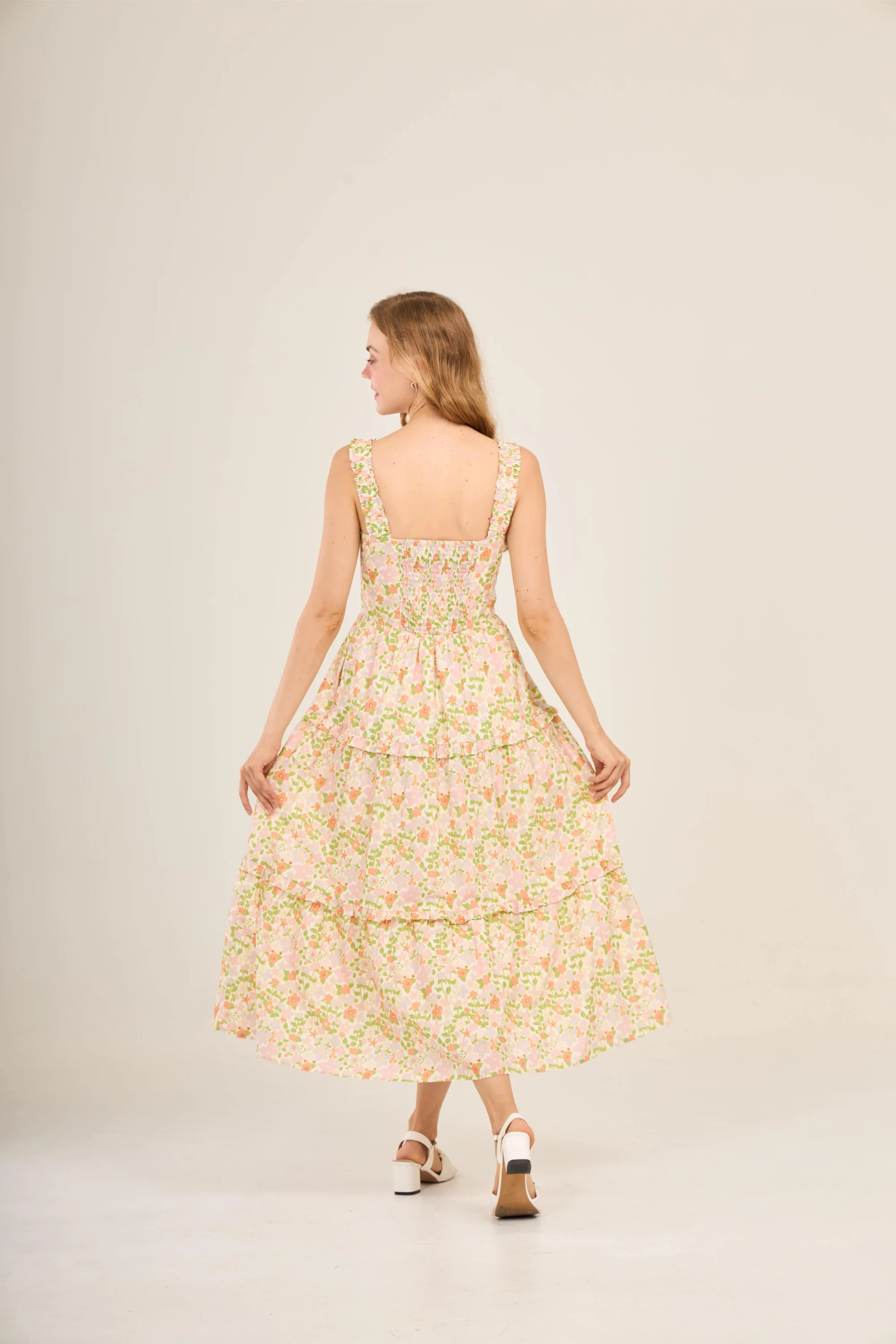 Kanya Dress with Nursing Zippers in Blushing Floral - Image 11