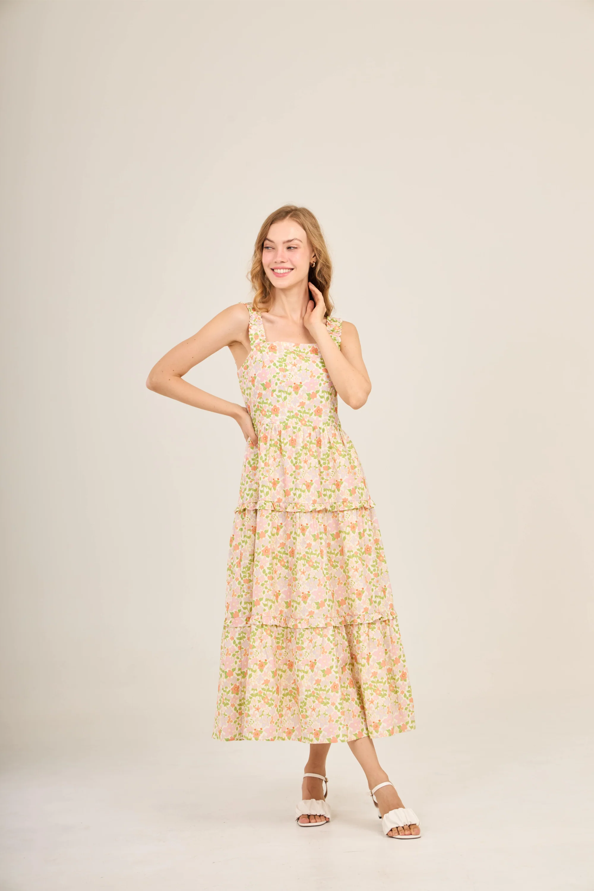 Kanya Dress with Nursing Zippers in Blushing Floral - Image 12
