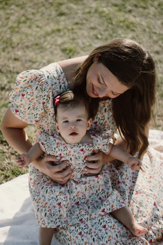 Little Angela Dress (Girls) in Harvest Blooms - Image 5