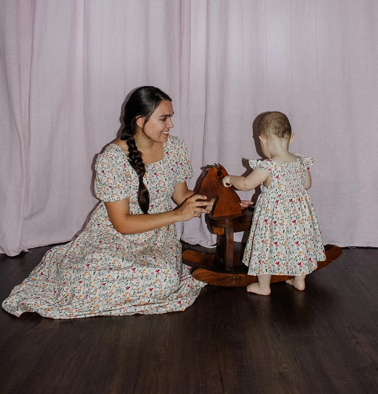 Little Angela Dress (Girls) in Harvest Blooms - Image 7