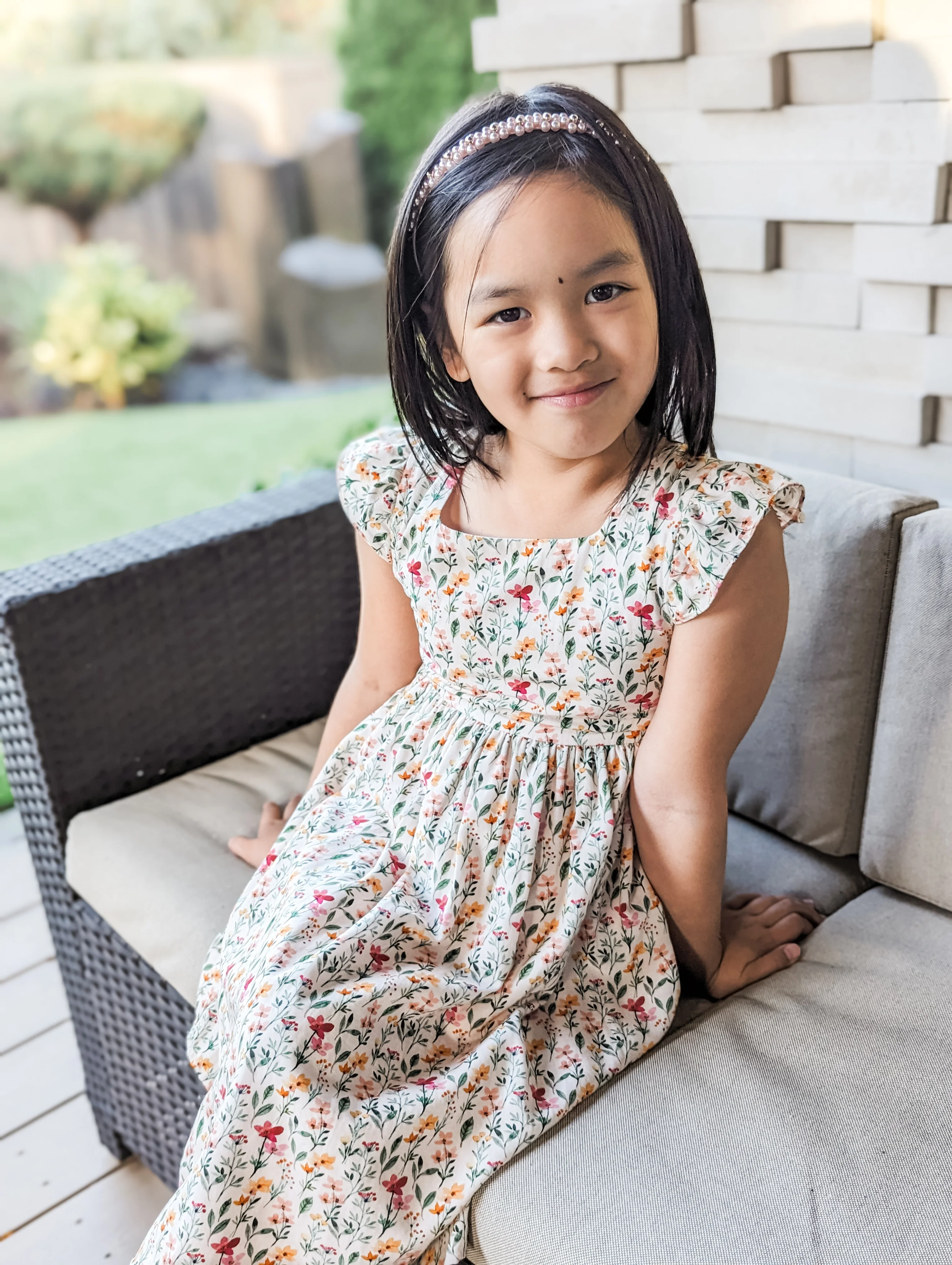 Little Angela Dress (Girls) in Harvest Blooms - Image 8