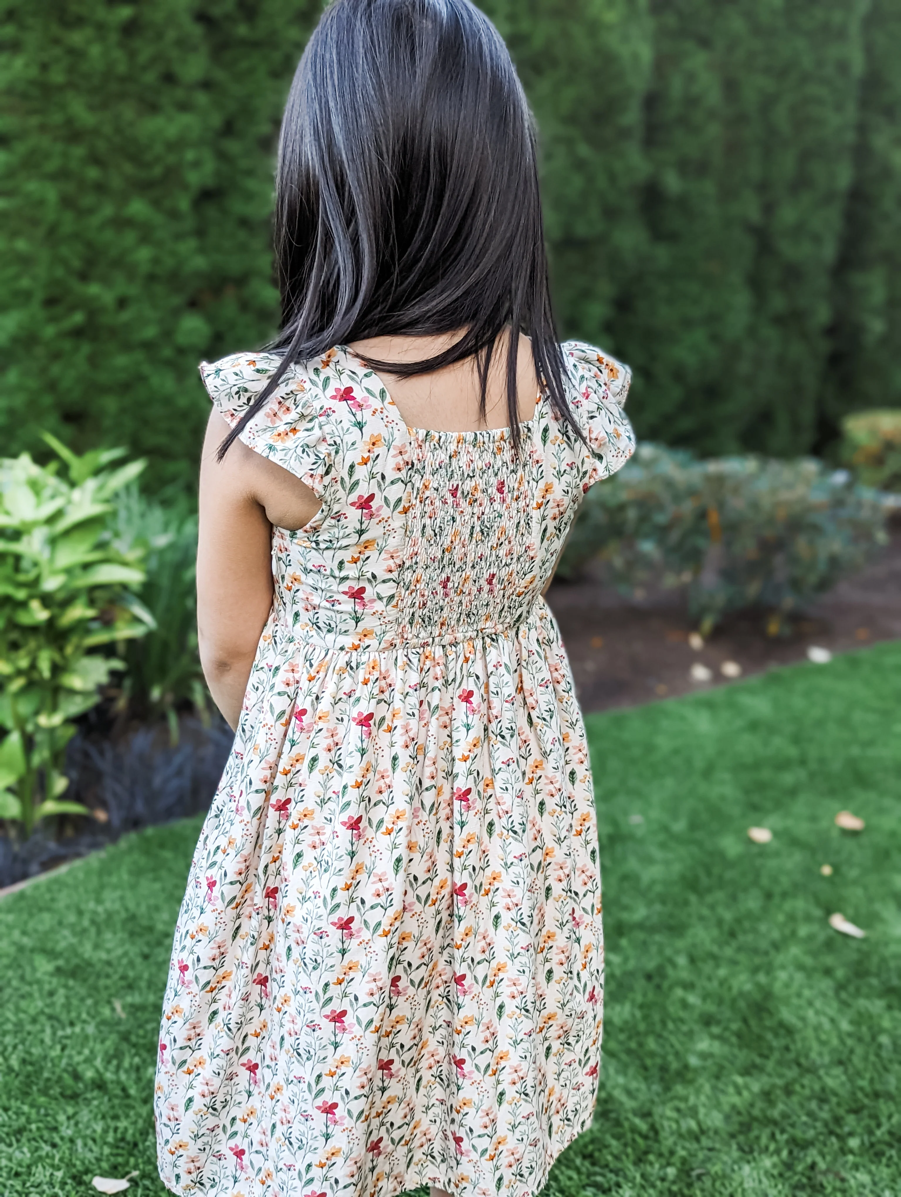 Little Angela Dress (Girls) in Harvest Blooms - Image 9
