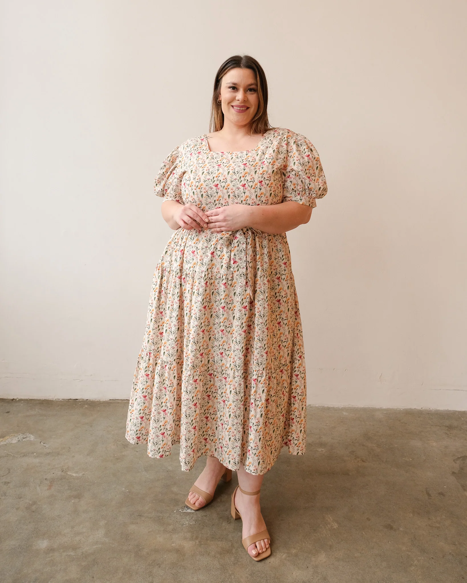 Versa Cotton Dress with Nursing Zippers in Harvest Blooms - Image 21