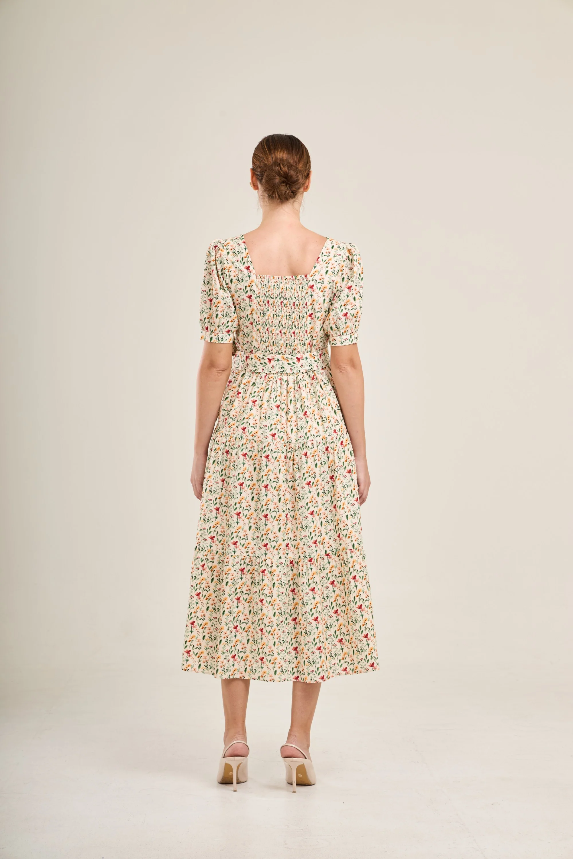 Versa Cotton Dress with Nursing Zippers in Harvest Blooms - Image 5