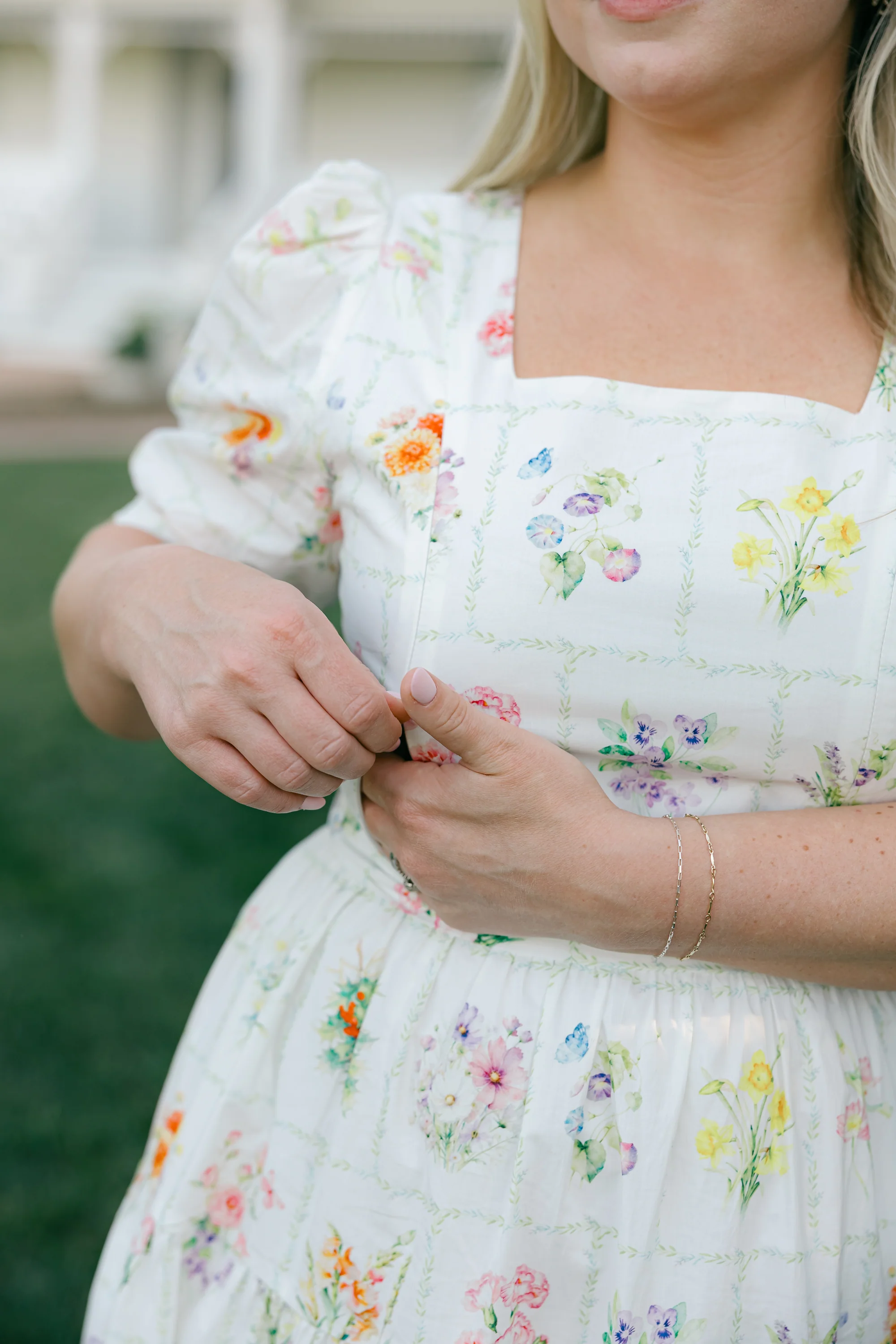 Versa Dress with Nursing Zippers in Birth Flowers - Image 12