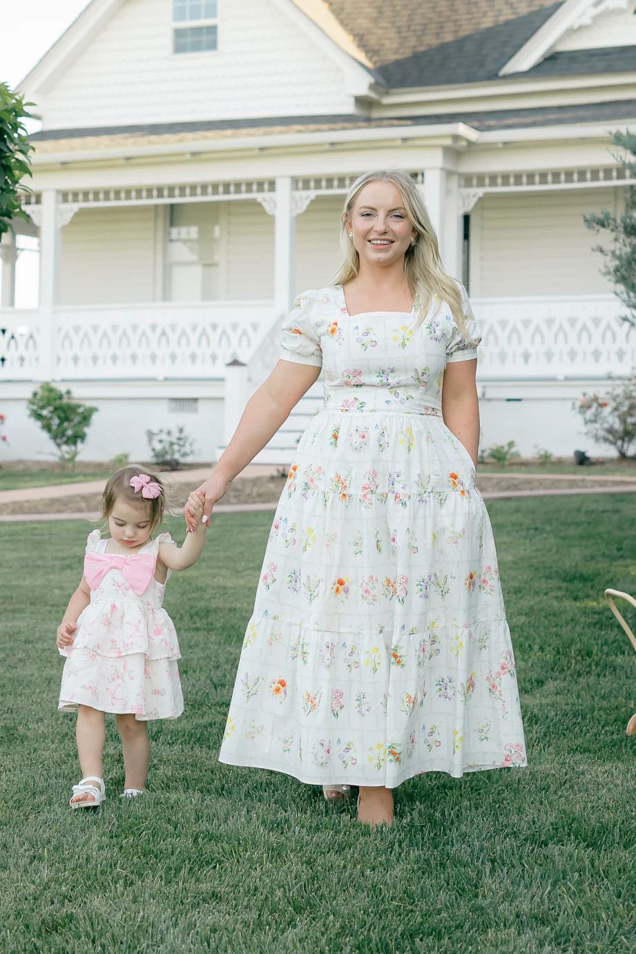 Versa Dress with Nursing Zippers in Birth Flowers - Image 13