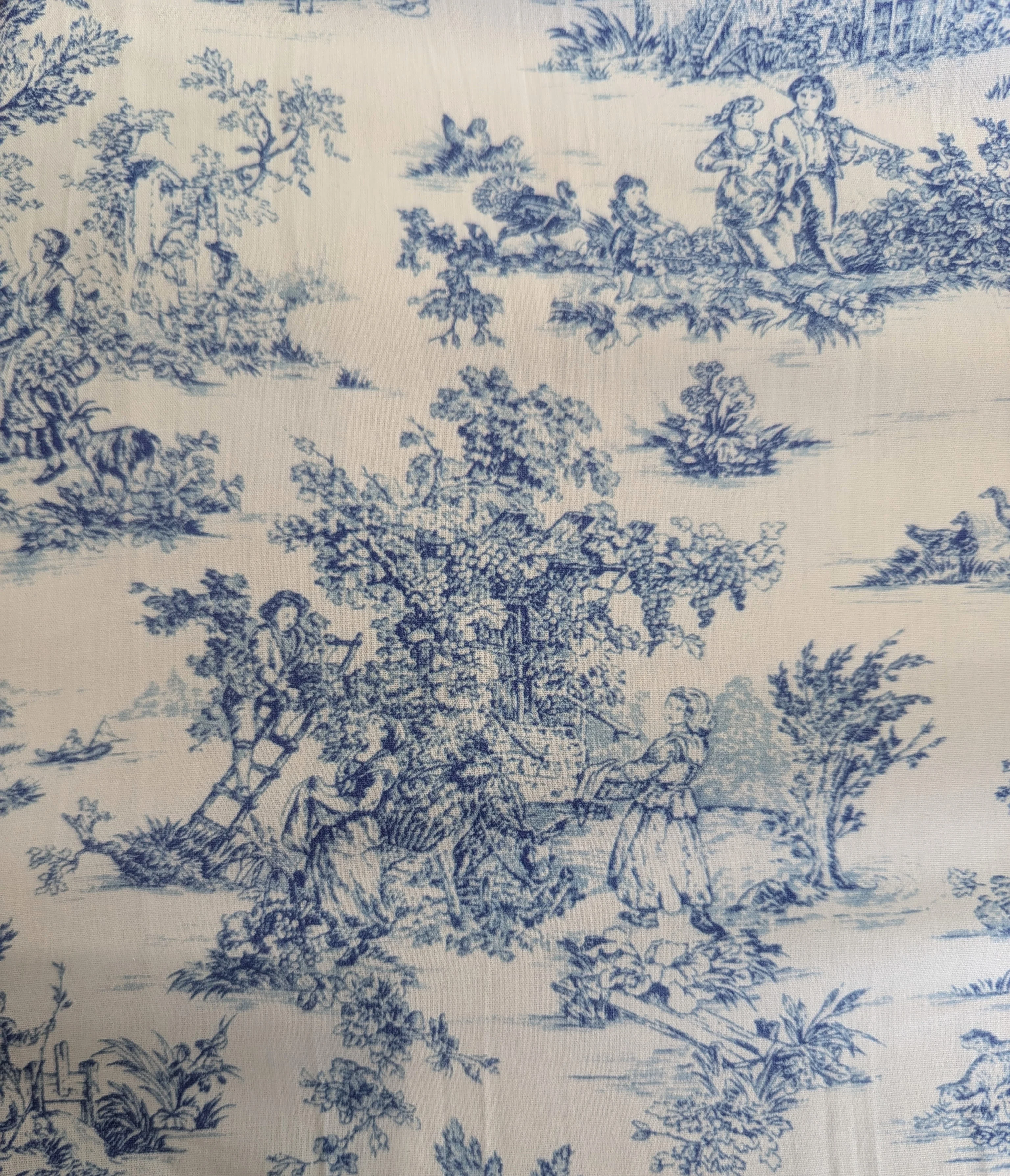 Versa Cotton Dress with Nursing Zippers in Vintage Blue Toile - Image 16