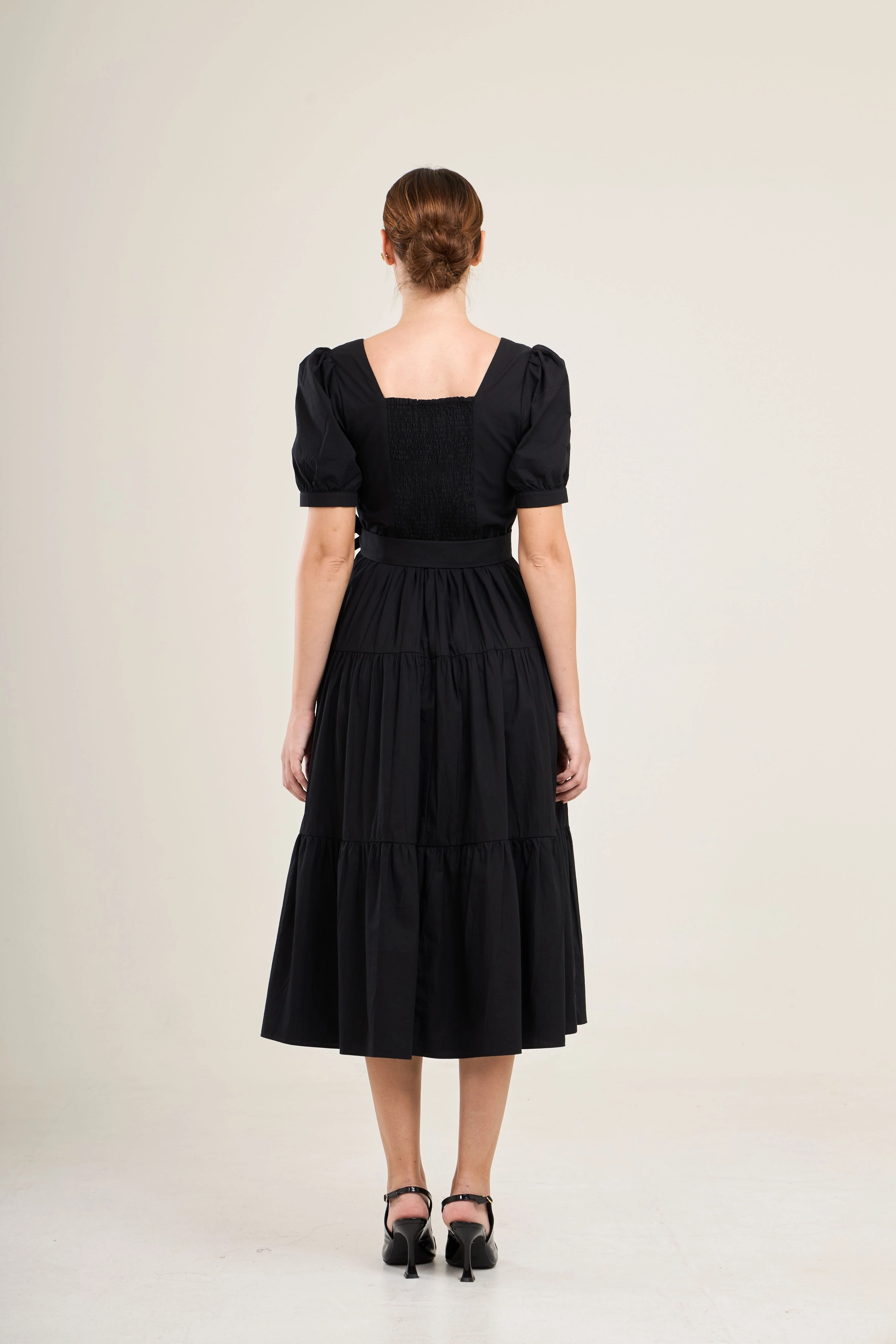 Versa Cotton Dress with Nursing Zippers in Black - Image 8
