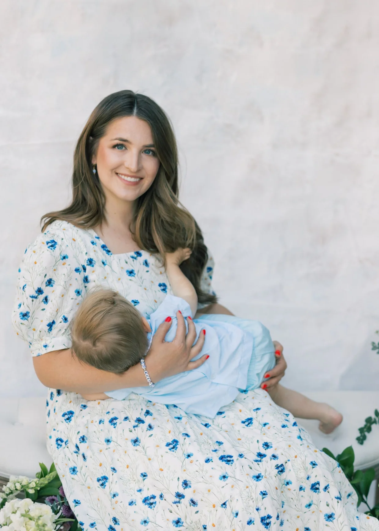 Versa Everywhere Dress with Nursing Zippers in Blue Cornflowers - Image 17
