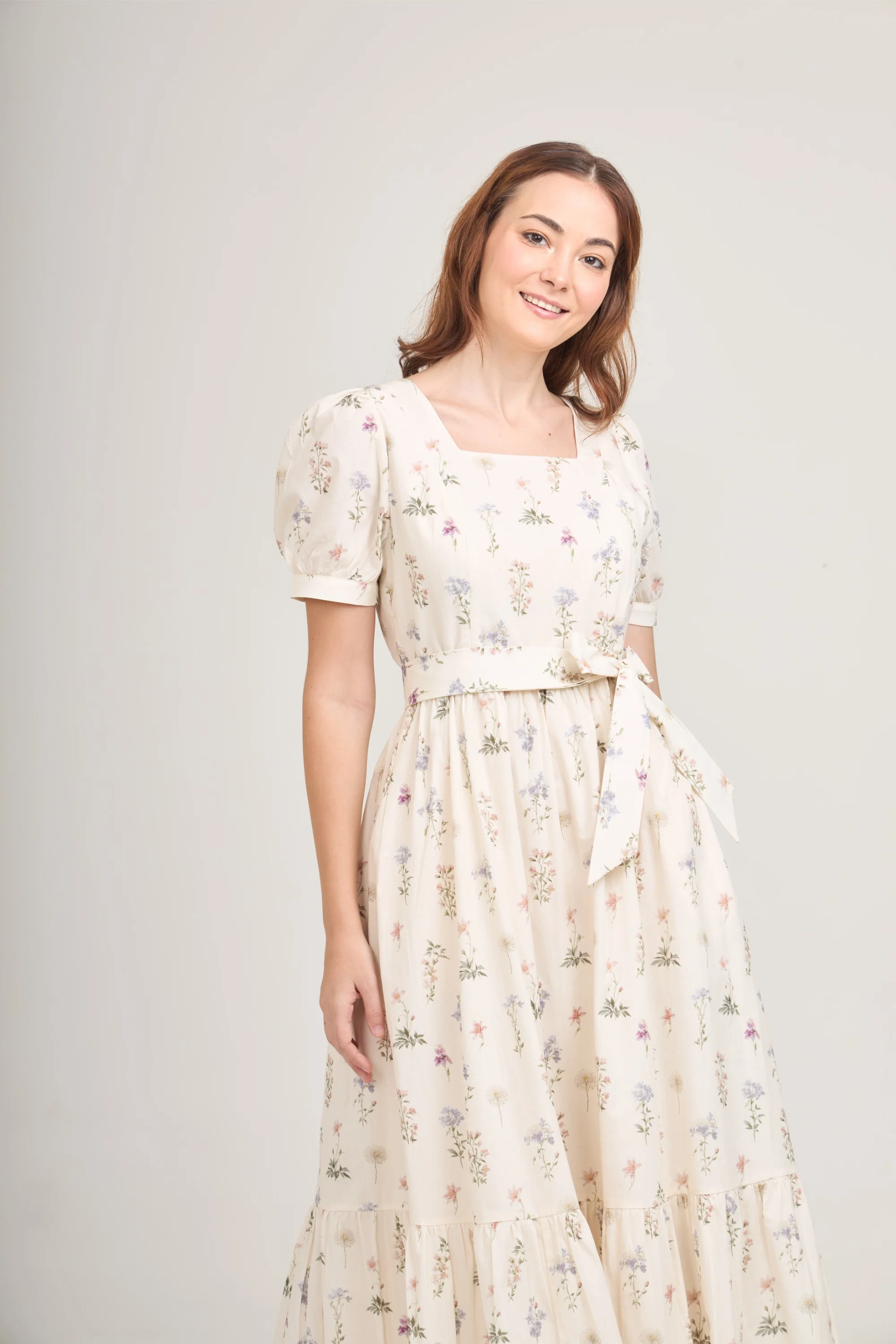 Versa Maxi Dress with Nursing Zippers in Evergarden - Image 15