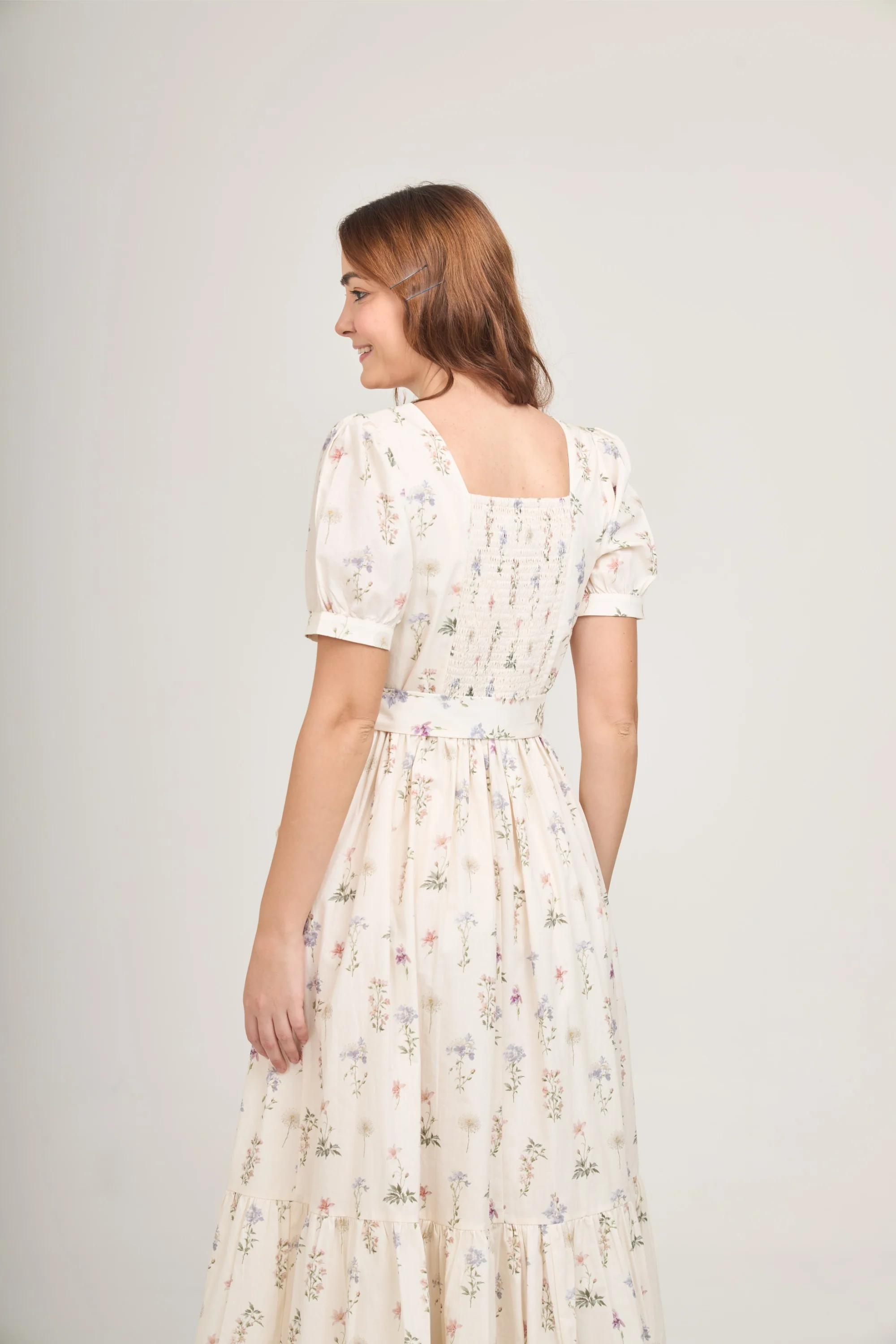 Versa Maxi Dress with Nursing Zippers in Evergarden - Image 17