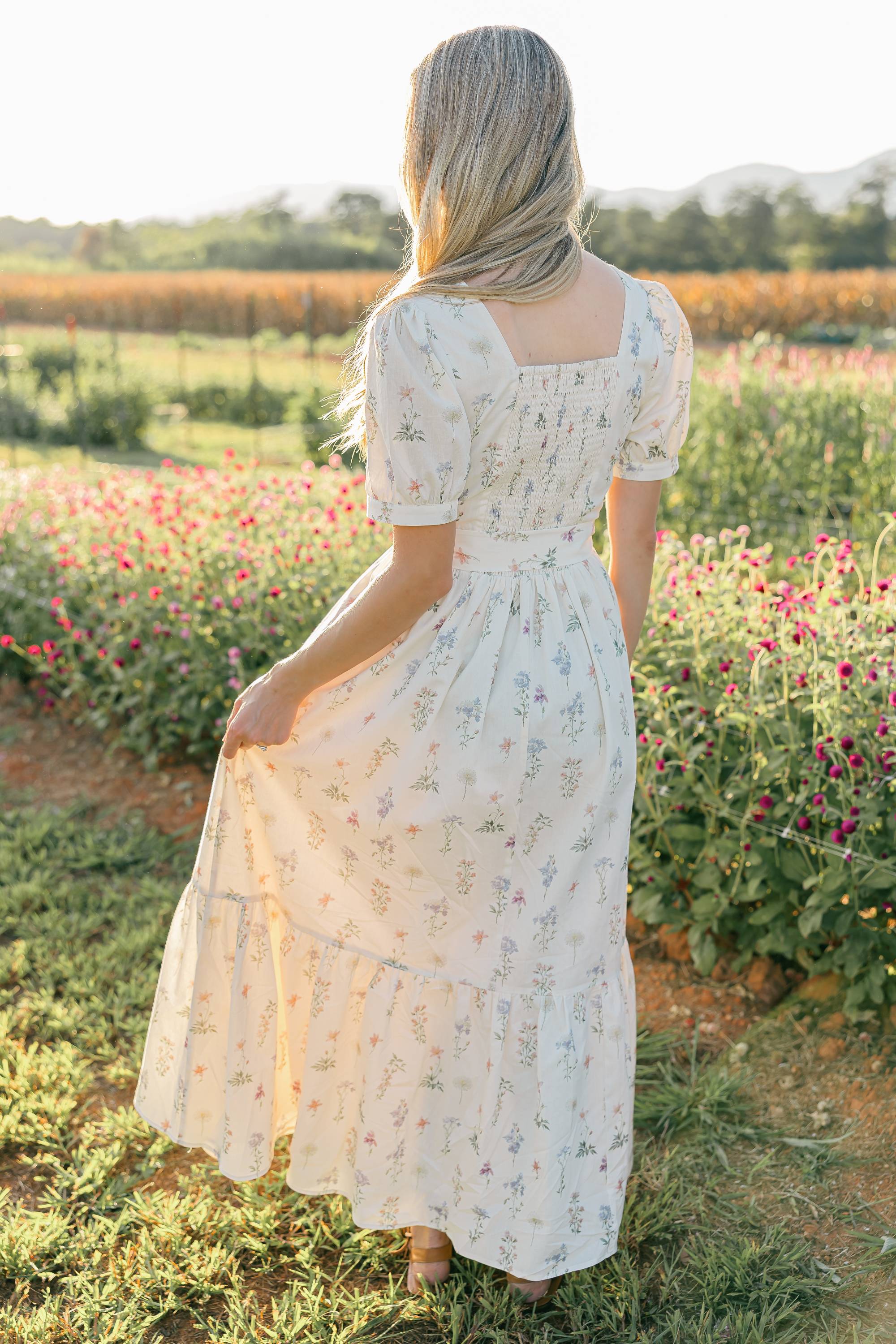 Versa Maxi Dress with Nursing Zippers in Evergarden - Image 19
